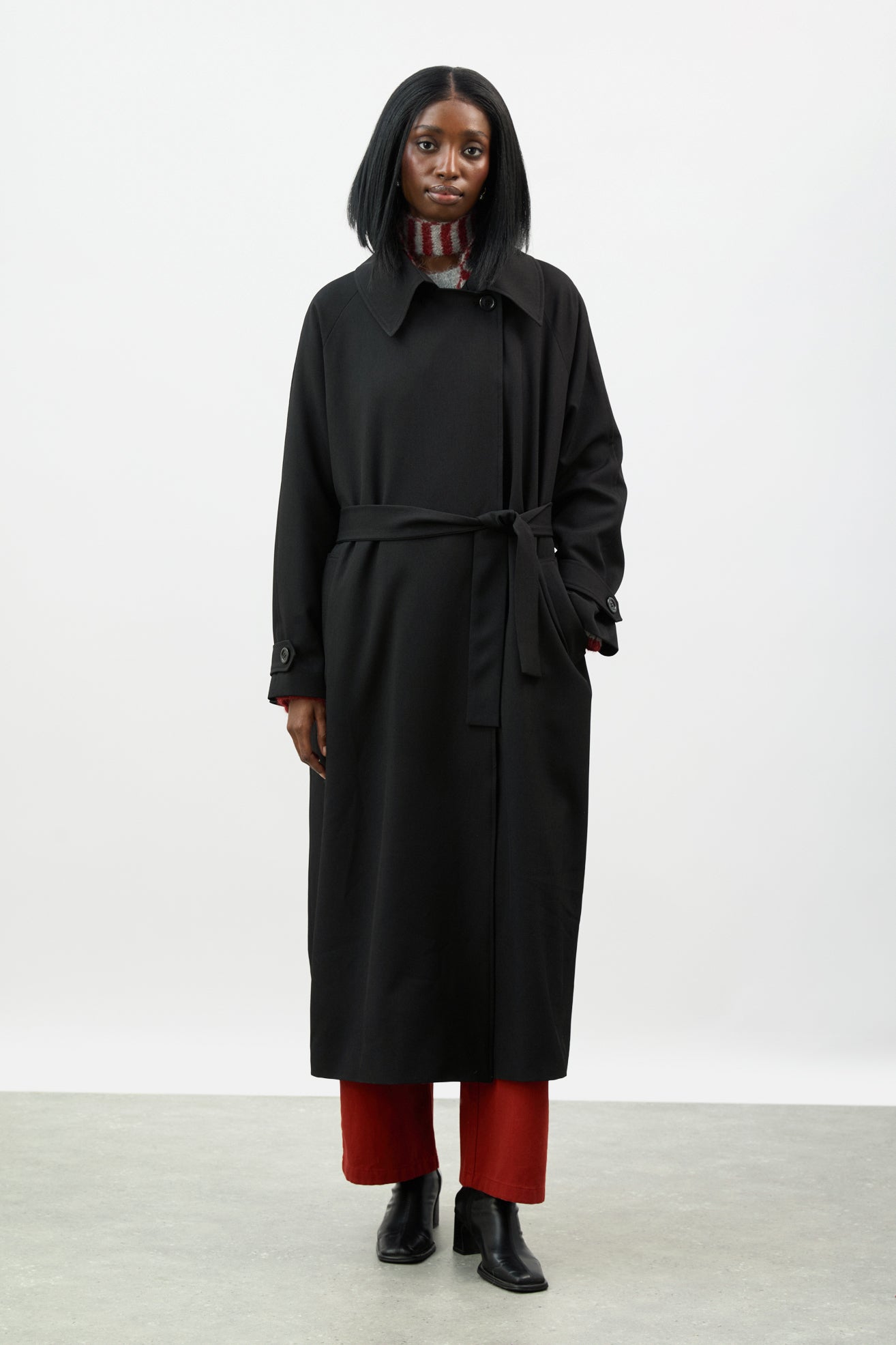 Black long belted trench coat_1