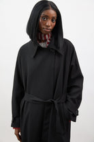 Black long belted trench coat_3