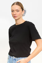 Black long peek back tee_2