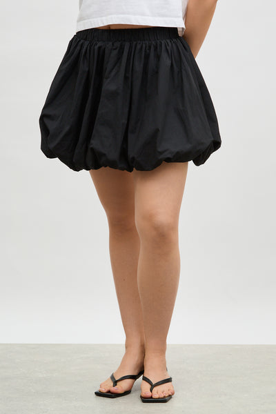 Black mini bubble skirt | Glassworks London