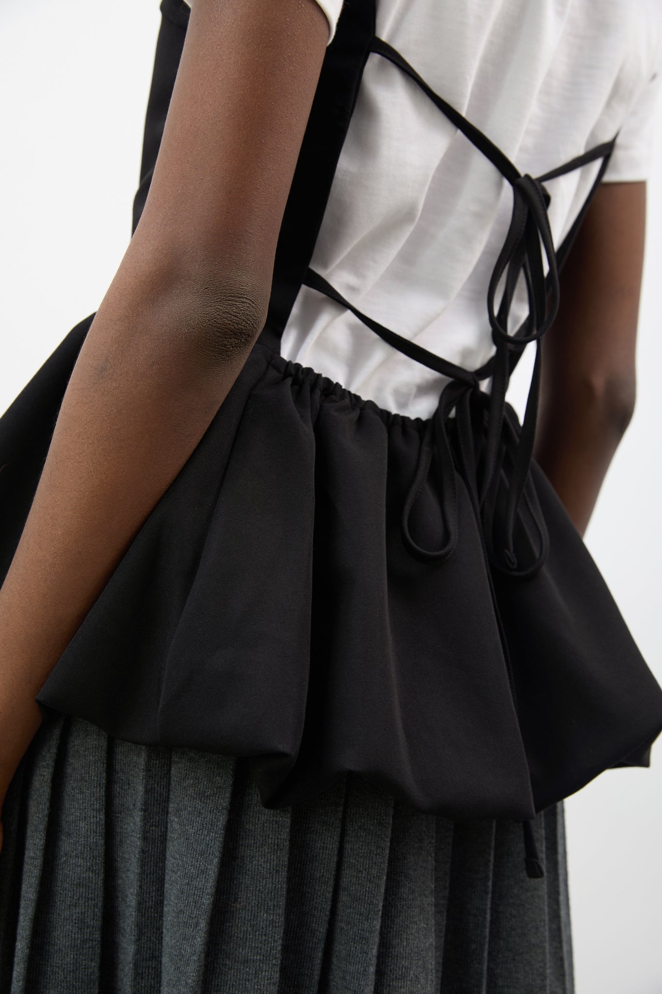 Black open back peplum top_3