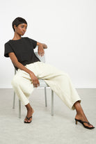 Black perforated holes T-shirt_5