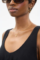 Black pure cotton flare tank_3