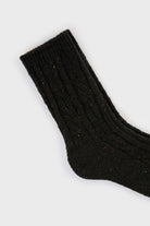 Black rainbow fleck thick socks_2