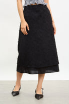 Black ribbon motif skirt_1