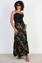 Black ruffle trim bustier top_4