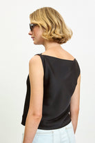 Black satin owl neck tank_2