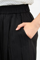 Black satin touch wide leg trousers_3