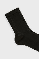 Black semi sheer ribbed socks_4