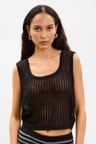 Black semi sheer tie back tank_1