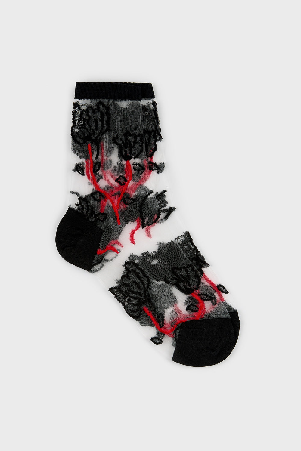 Black sheer bold climbing flower socks_1