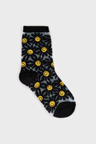 Sheer daisy smiley face socks - Set of 4