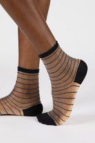 Black sheer horizontal stripe socks_1