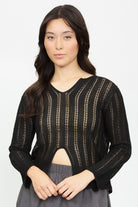 Black sheer knit jumper_1