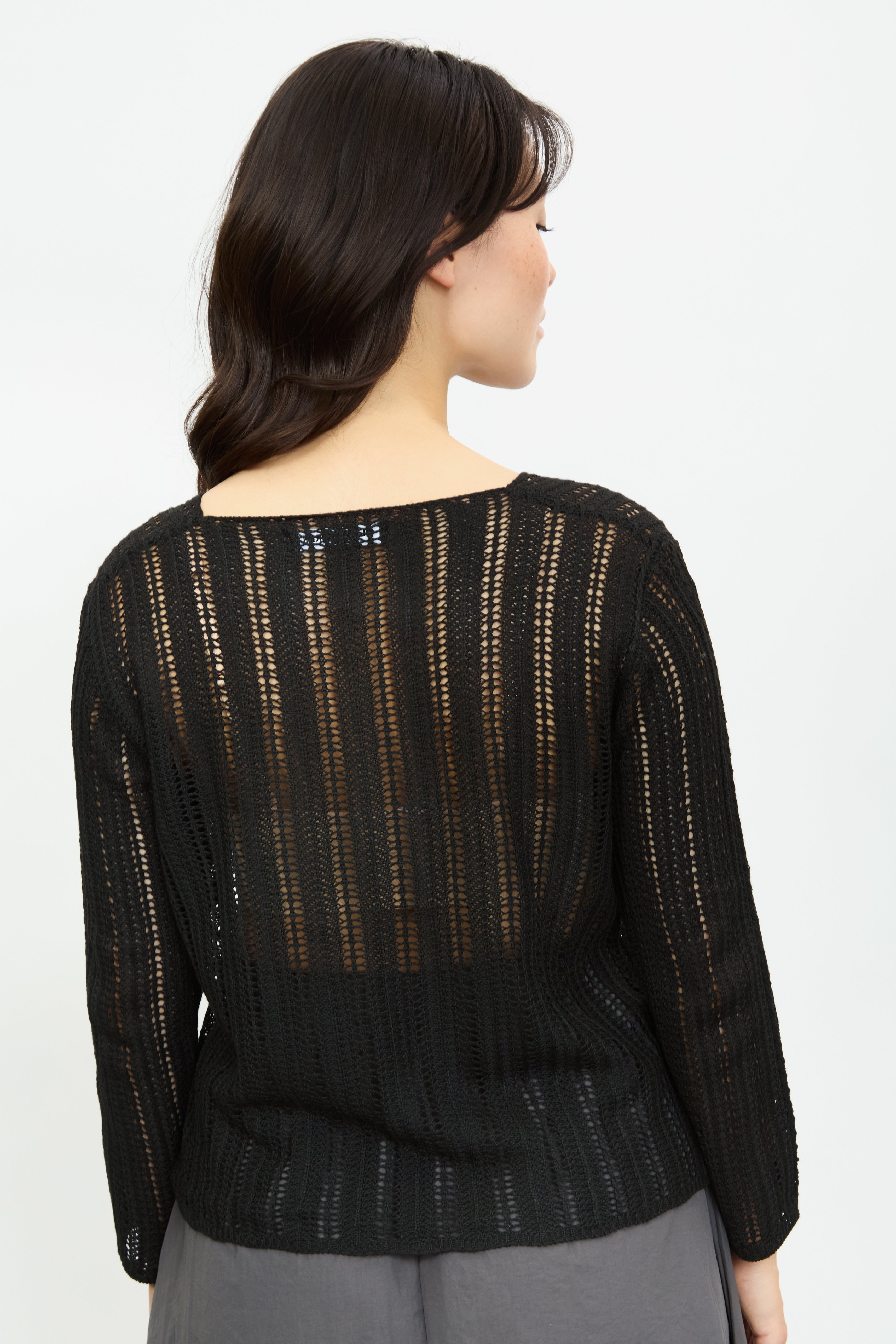 Black sheer knit jumper_2