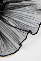 Black sheer ribbed wrist cuff scrunchie_2