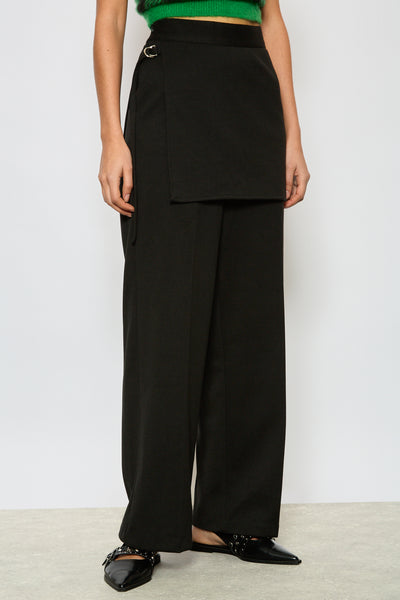 パンツ ETTE EASY SLACKS Black and SKIRT Black smart skirt trousers | Glassworks London