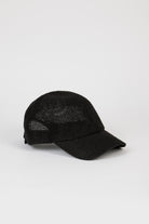 Black straw weave baseball hat_1