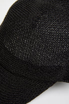 Black straw weave baseball hat_4