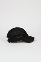 Black straw weave baseball hat_2