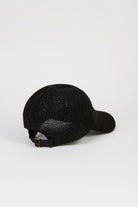 Black straw weave baseball hat_3