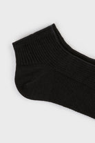 Black texture ribbed ankle socks_2
