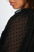 Black textured semi sheer blouse_3