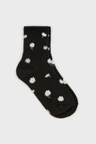 Black tiny daisy socks_1