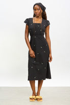 Black tiny embroidered flower dress_1