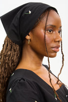 Black tiny embroidered flower dress_5