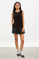 Black wide neck knit tank_4