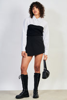 Black wrap mini skirt_4