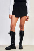 Black wrap mini skirt_1