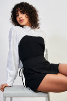 Black wrap mini skirt_5