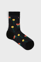 Stemmed roses sheer socks - Set of 6