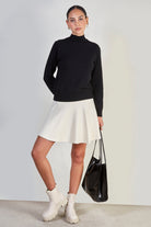 Black alpaca blend mock neck knit top_2