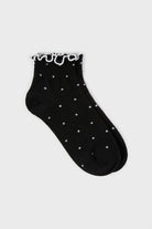 Polka dot ruffle trim socks - Set of 3