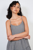 Black gingham tiered maxi dress_3