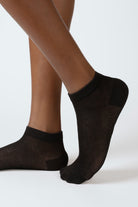 Black mesh ankle socks_1