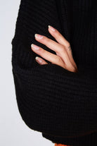 Black short ribbed turtleneck jumper_3