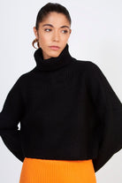 Black short ribbed turtleneck jumper_1