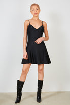 Black slip mini dress_5