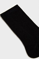 Black smooth glitter socks_3