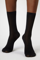 Black smooth glitter socks_4