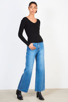 Black tie back knit top_3