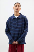 Blue and cobalt multi stripe rugby sweatshirt_1