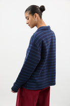 Blue and cobalt multi stripe rugby sweatshirt_2
