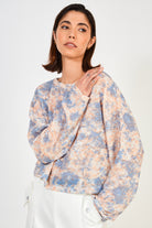 Blue and orange tie dye wide fit top_1