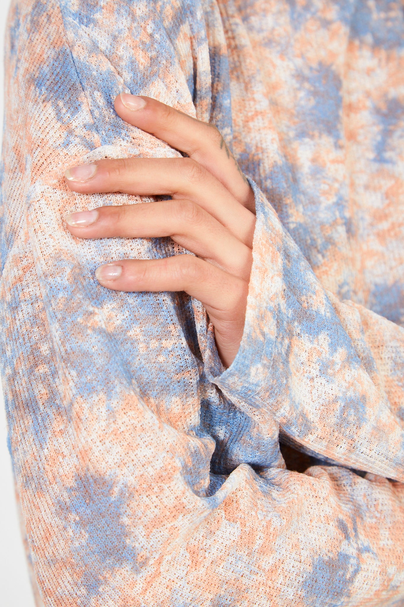 Blue and orange tie dye wide fit top_3