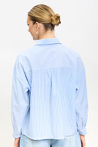 Blue and white multi striped shirt_2